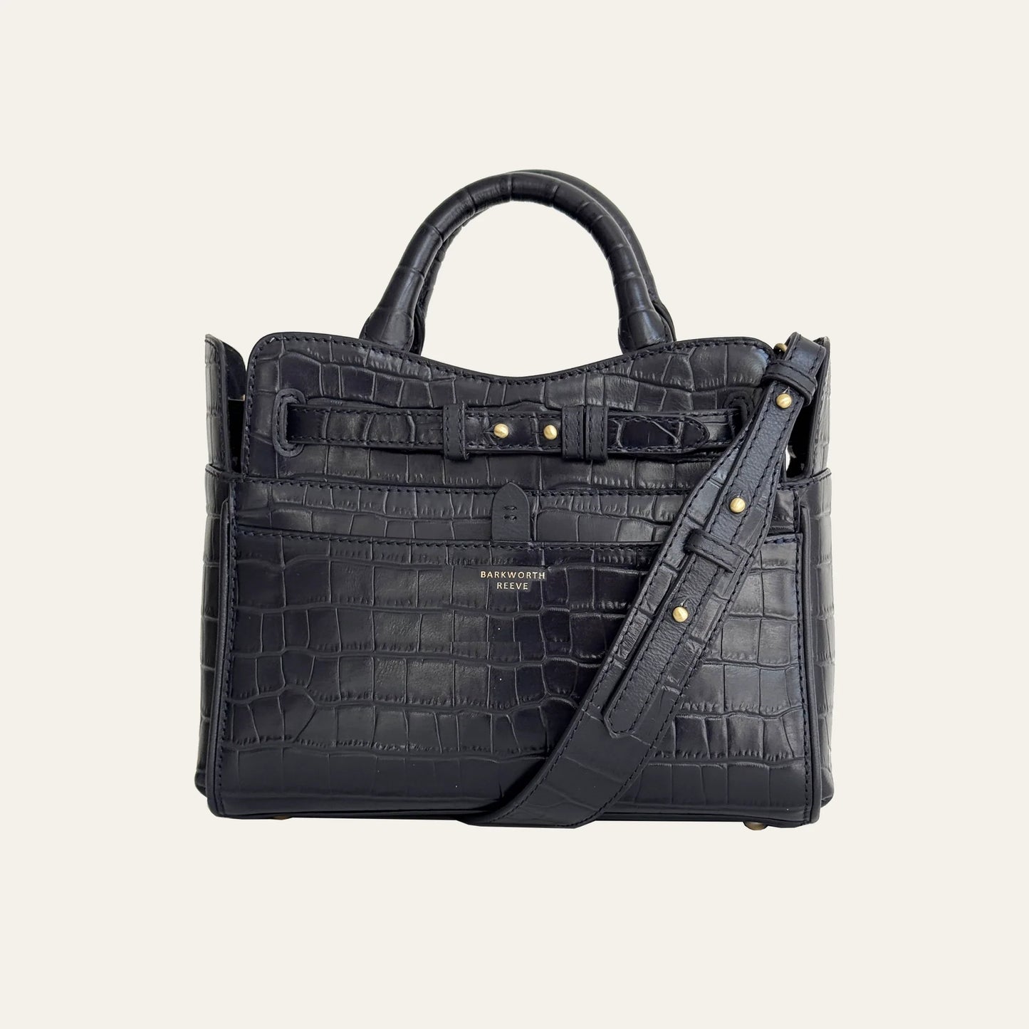 Ambridge Navy Croc Leather