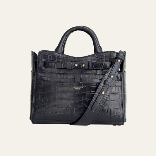 Ambridge Navy Croc Leather