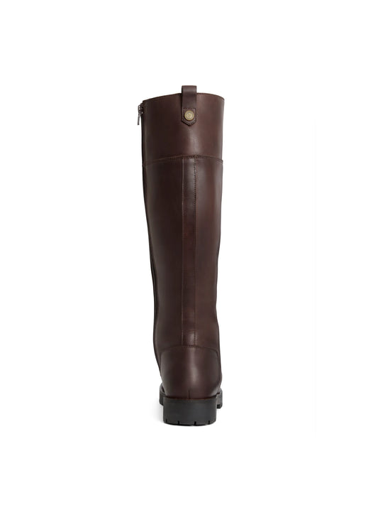 Anglesey Combat Knee High Mahogany Leather
