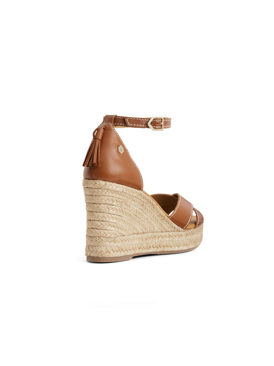 Valencia Wedge Tan Leather