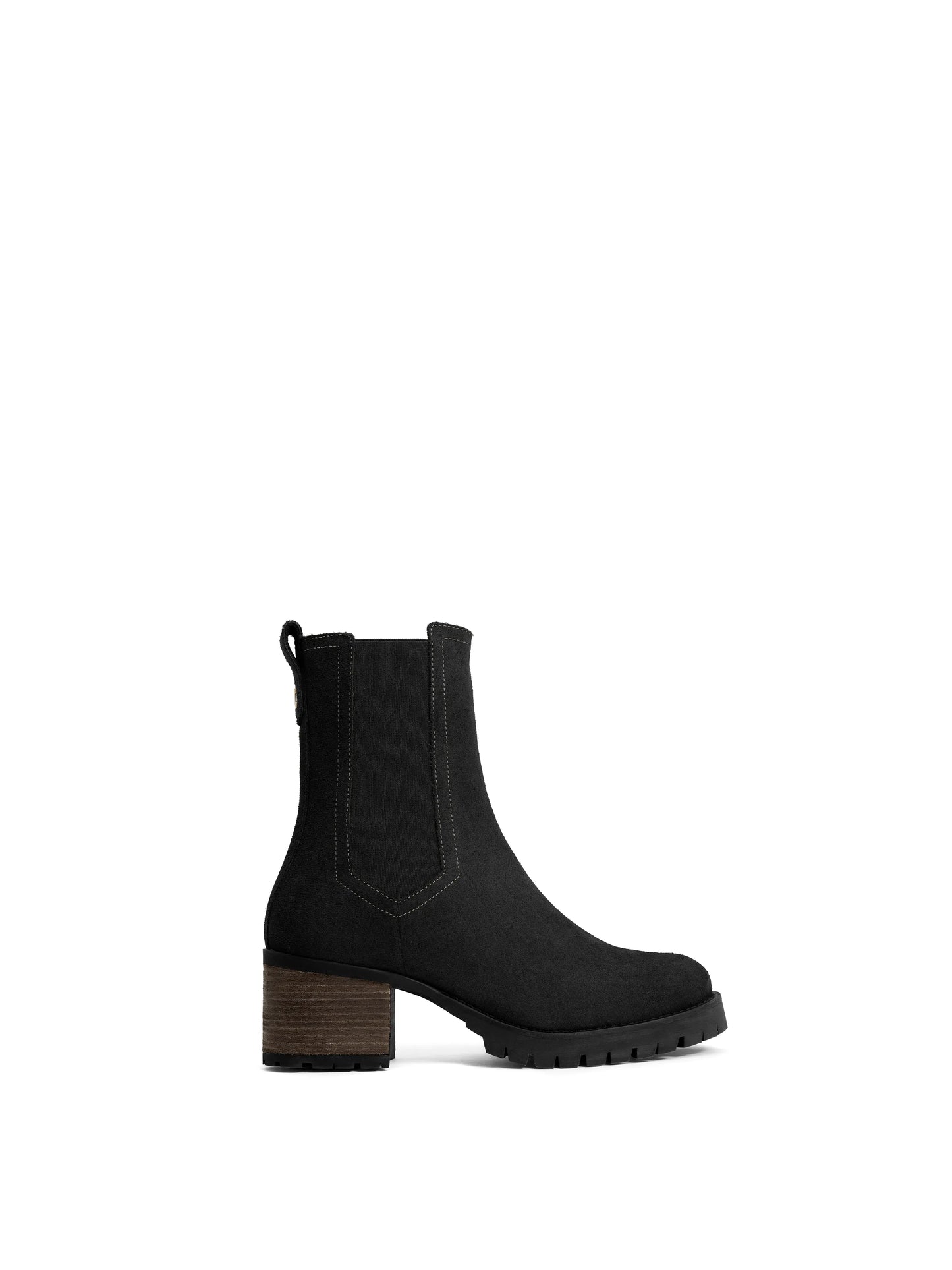 'Heeled Boudica' Black Suede