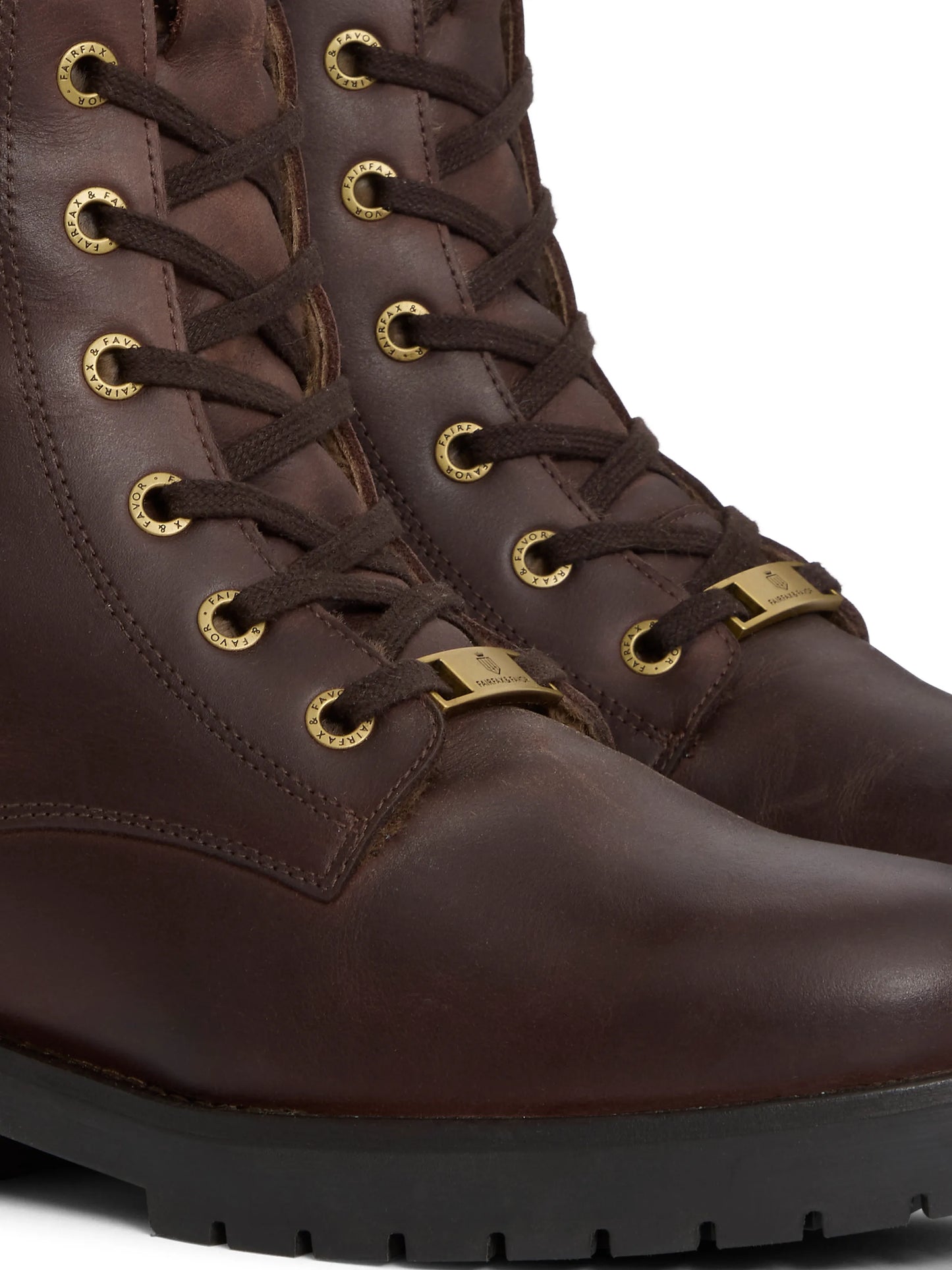 Anglesey Combat Knee High Mahogany Leather