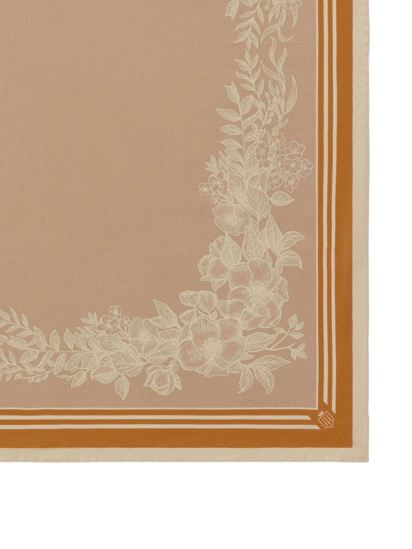 Mannington Silk Scarf Beige, Off White & Orange