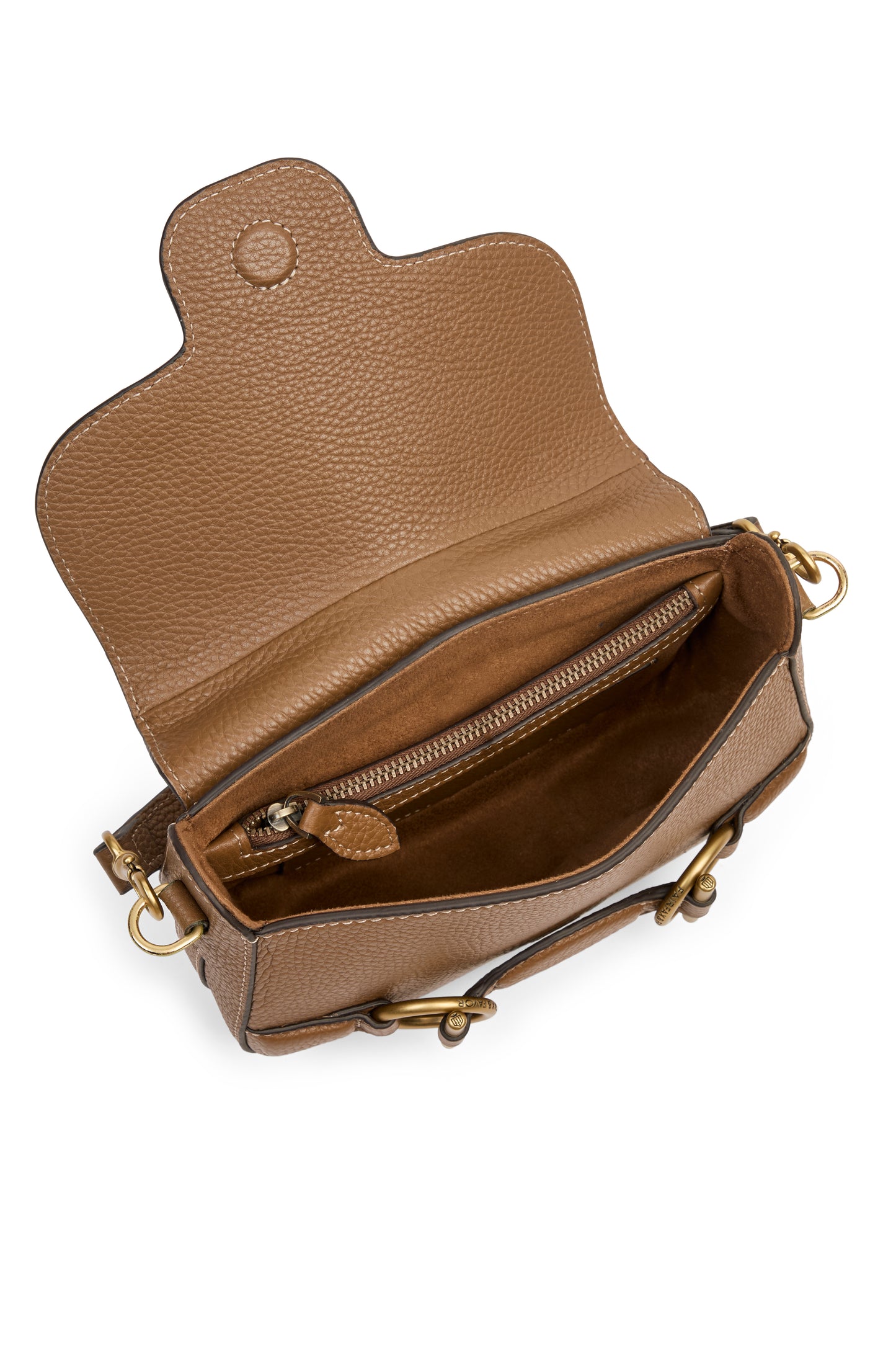 Connie Tan Leather Saddle Bag