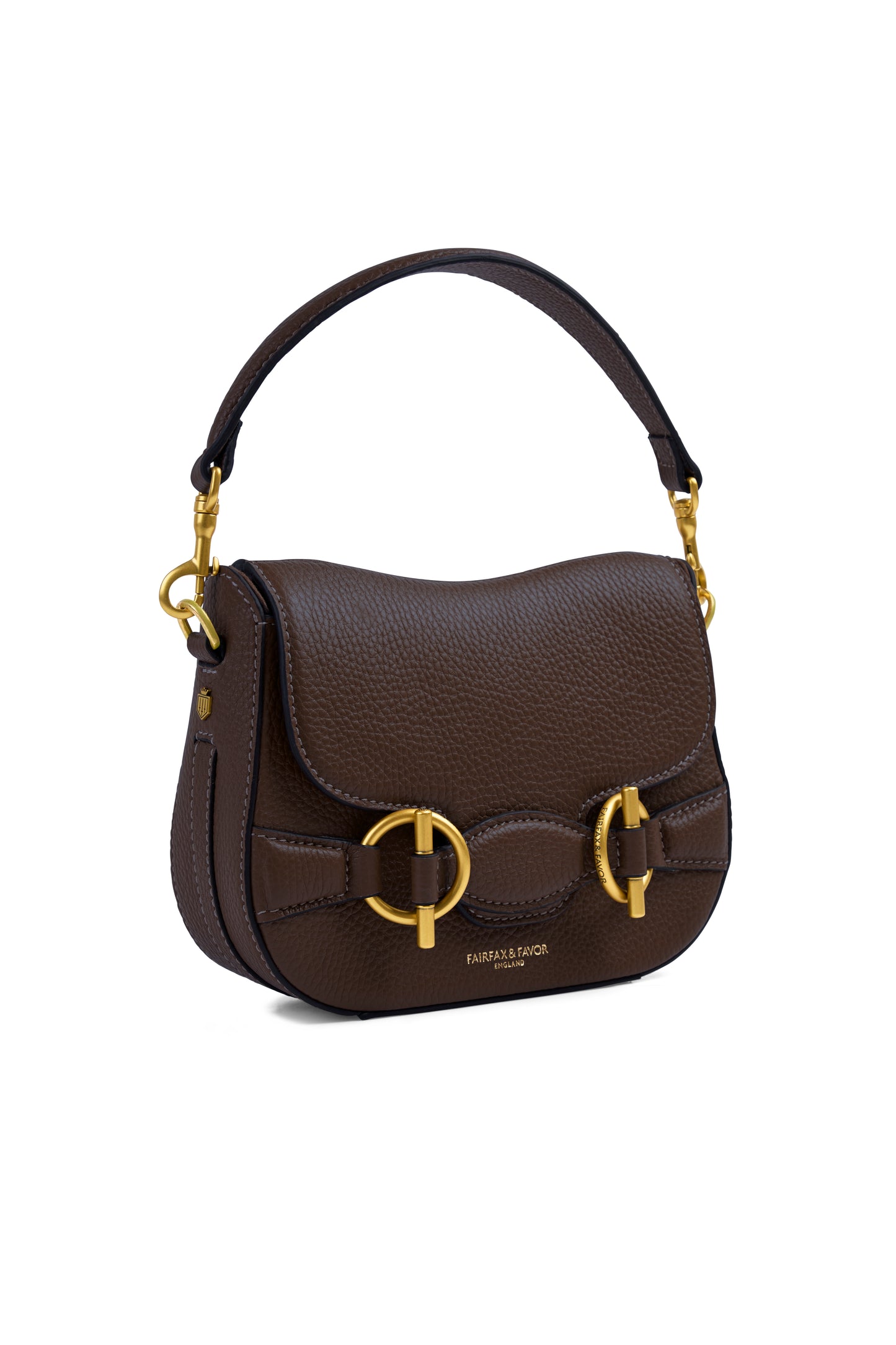 Connie Mahogany Leather Saddle Bag