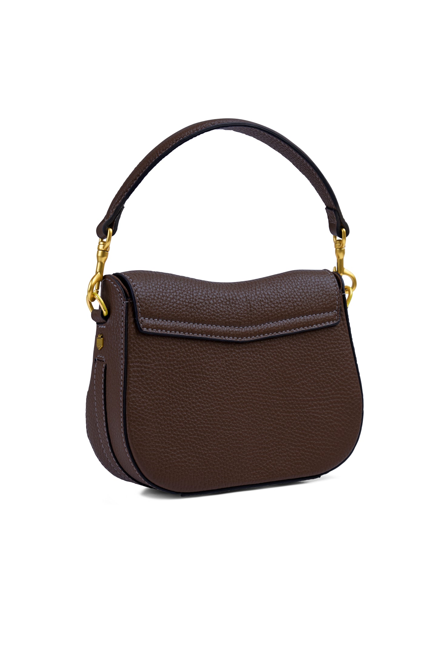 Connie Mahogany Leather Saddle Bag
