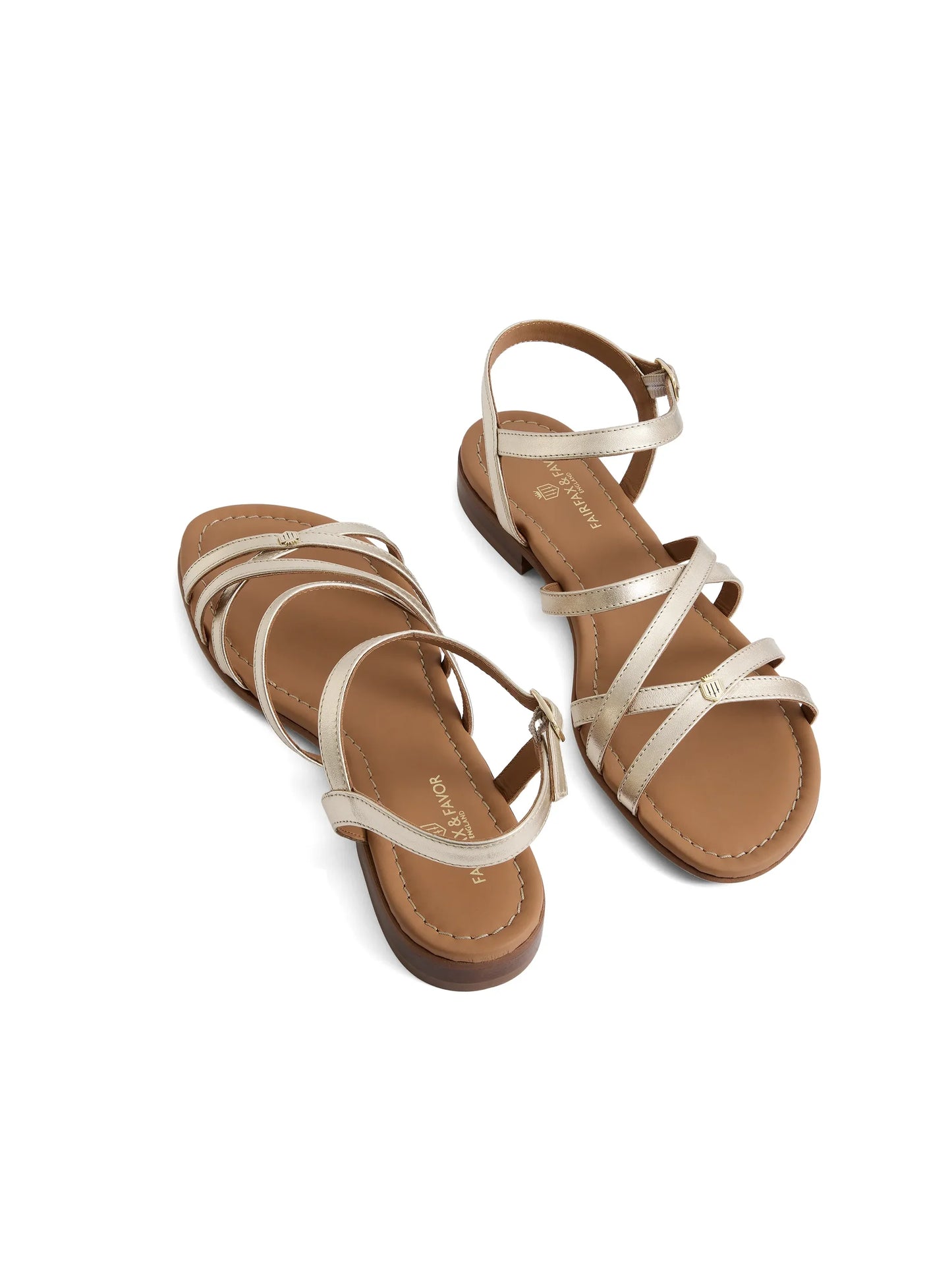 St Ives Sandal - Gold Leather