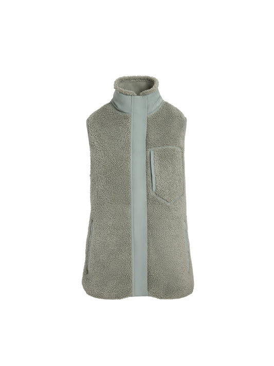 Agnes Fleece Gilet - Pistachio