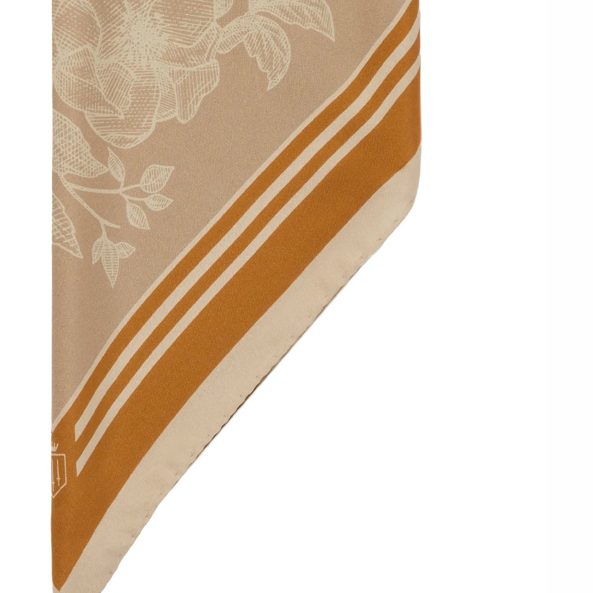 Mannington Silk Scarf Beige, Off White & Orange