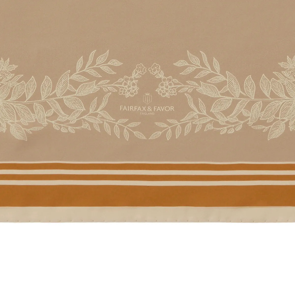 Mannington Silk Scarf Beige, Off White & Orange