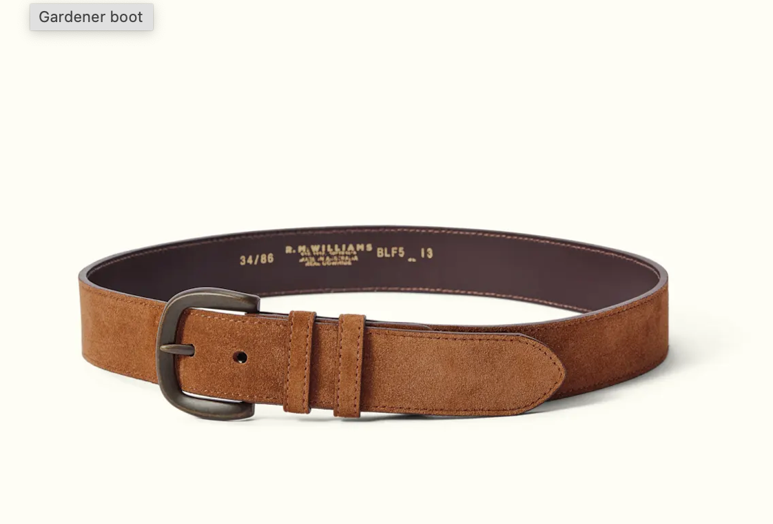 Ryder Cedar Suede Belt