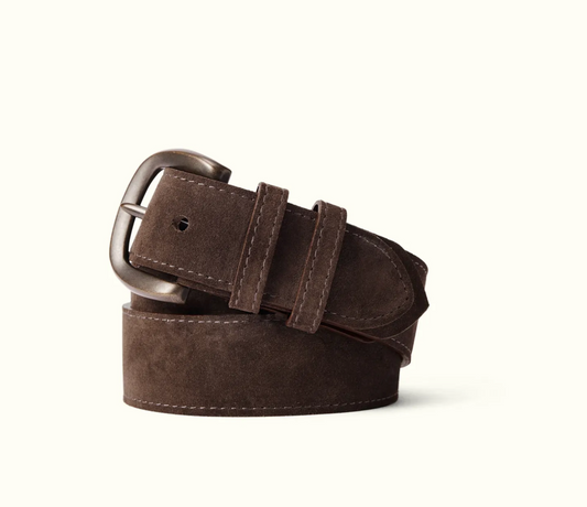 Ryder Cocoa Suede Belt