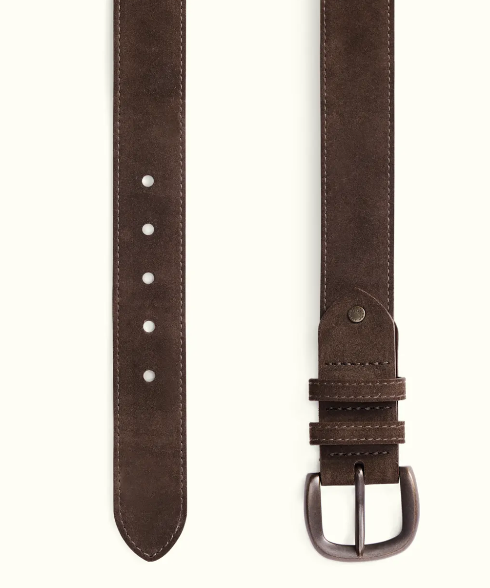 Ryder Cocoa Suede Belt