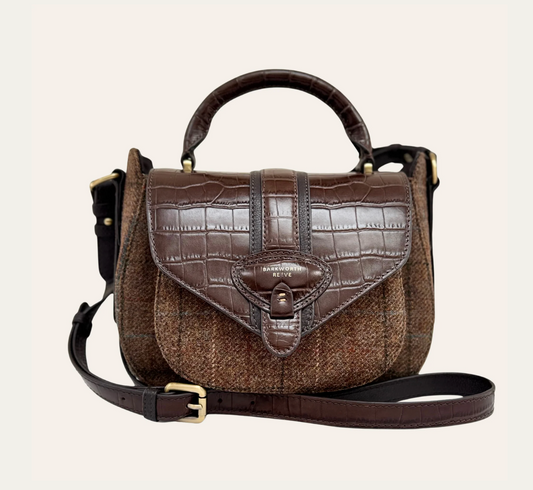 Belton Saddle Bag  Tweed & Chocolate