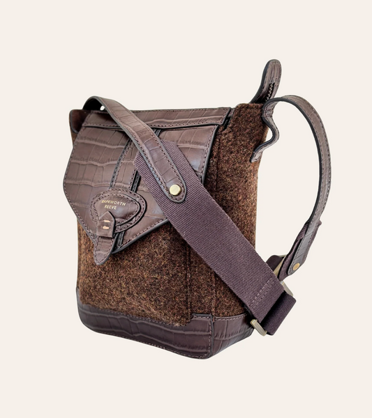 Hackthorn Cross Body Tweed & Chocolate