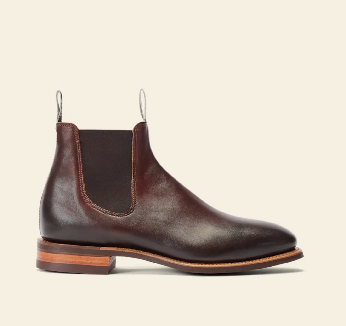 'Comfort Chinchilla' Bordeaux Burnished Calf