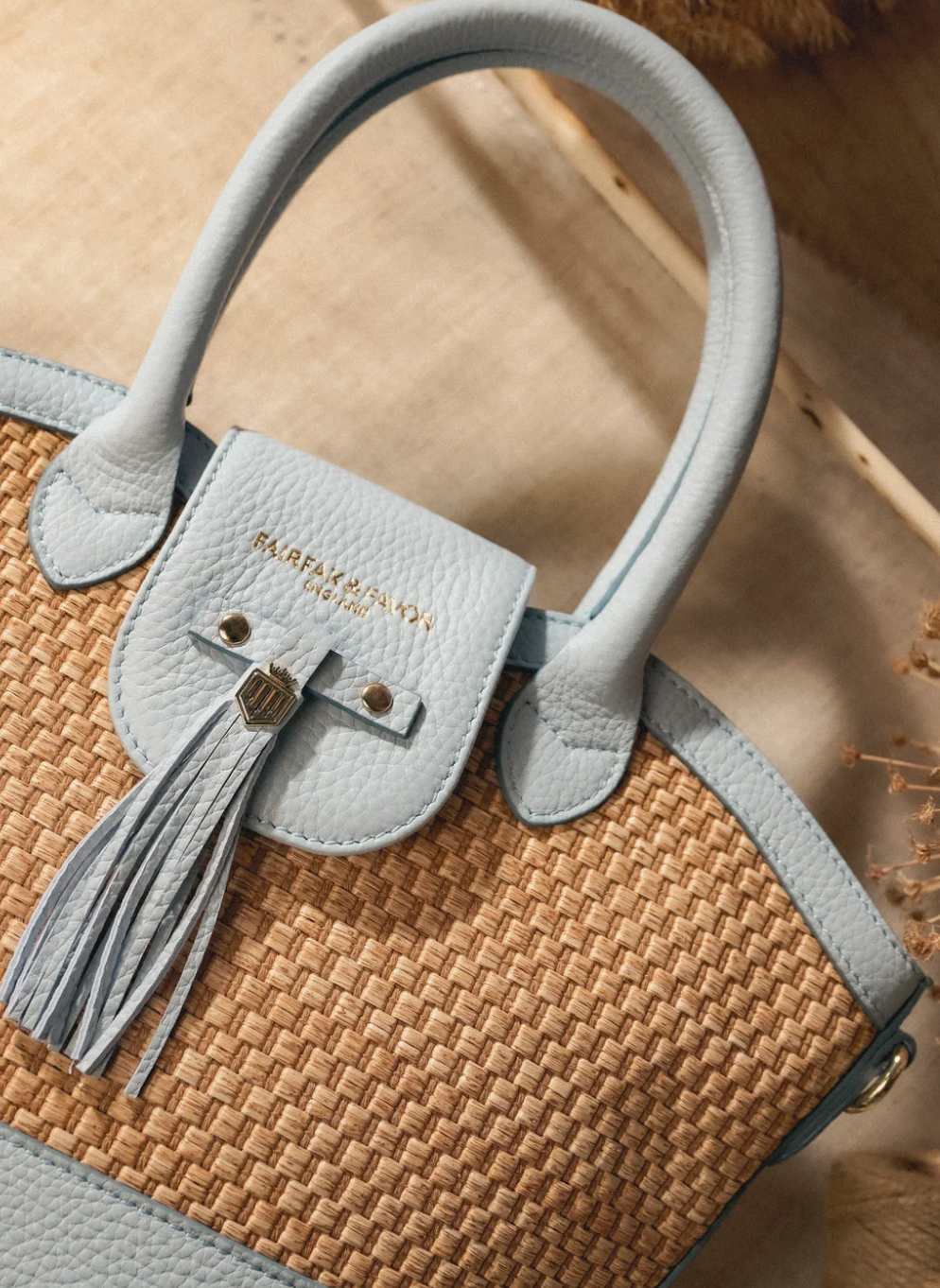 Mini Windsor Basket Bag Sky Blue
