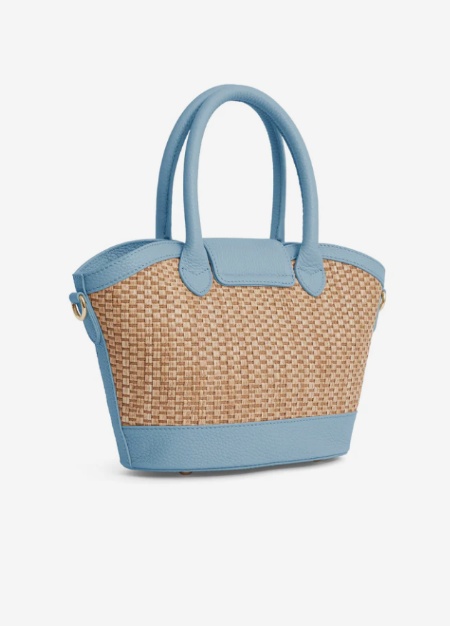 Mini Windsor Basket Bag Sky Blue