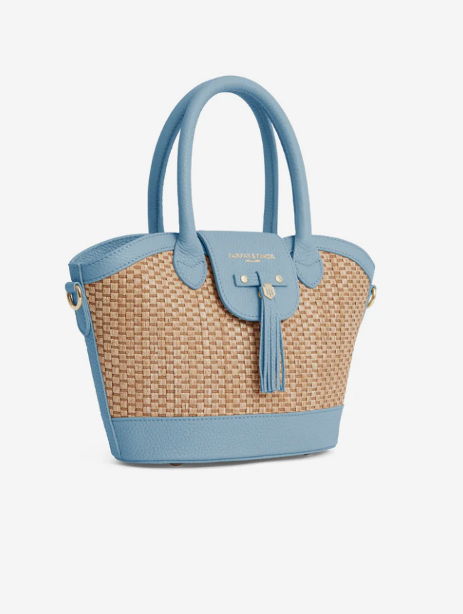 Mini Windsor Basket Bag Sky Blue