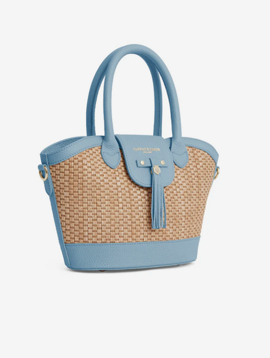 Mini Windsor Basket Bag Sky Blue
