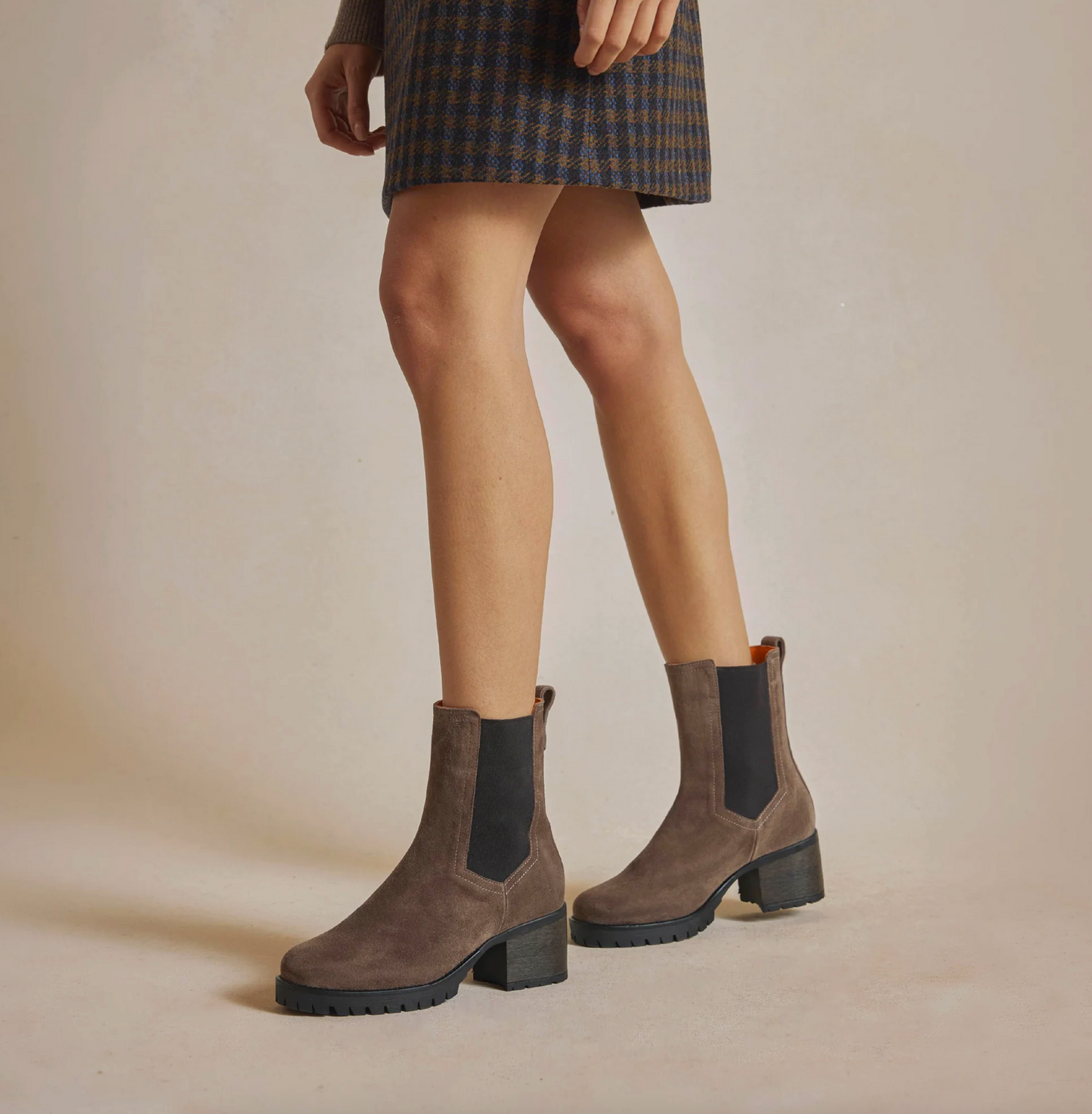 Stockists Exclusive 'Heeled Boudica' Deep Taupe