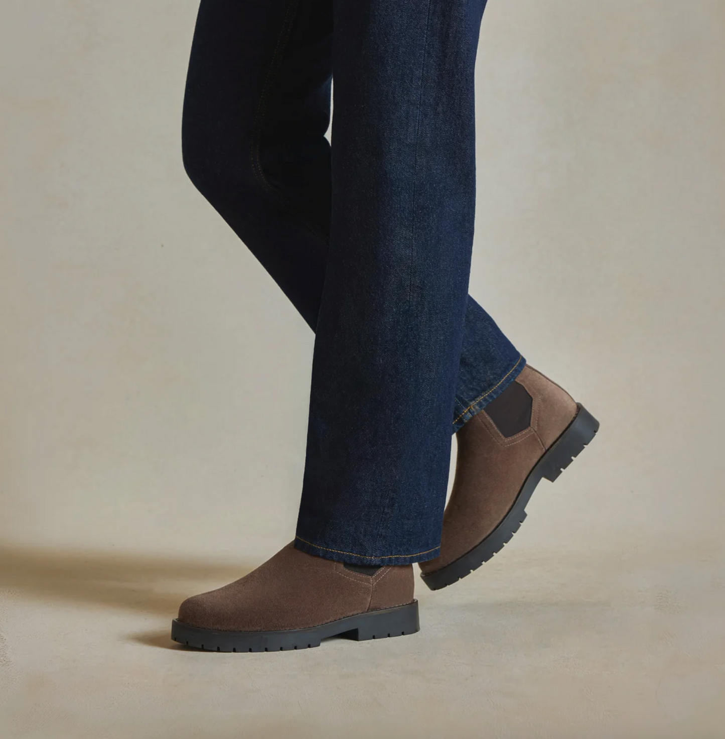 'Boudica' Deep Taupe Suede