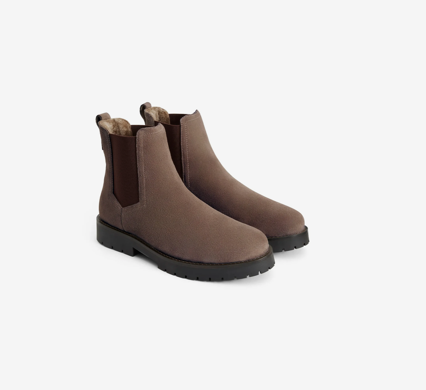 'Boudica' Deep Taupe Suede