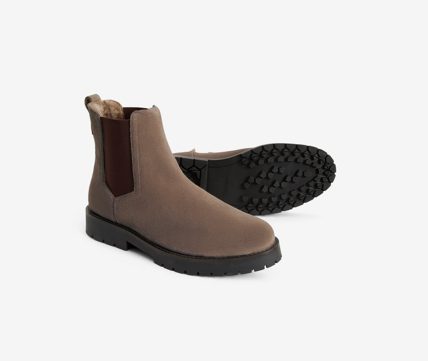 'Boudica' Deep Taupe Suede