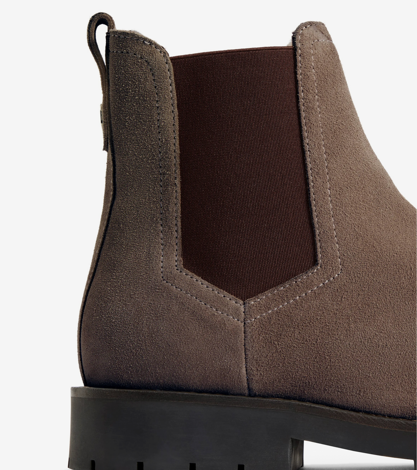 'Boudica' Deep Taupe Suede