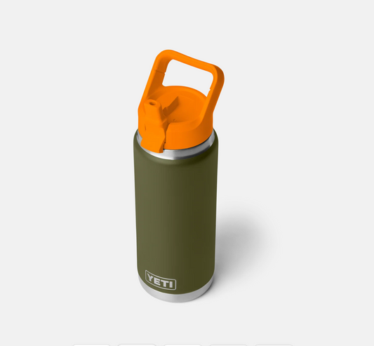 26oz Straw Bottle - Olive/ King Crab