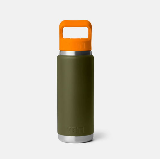 26oz Straw Bottle - Olive/ King Crab