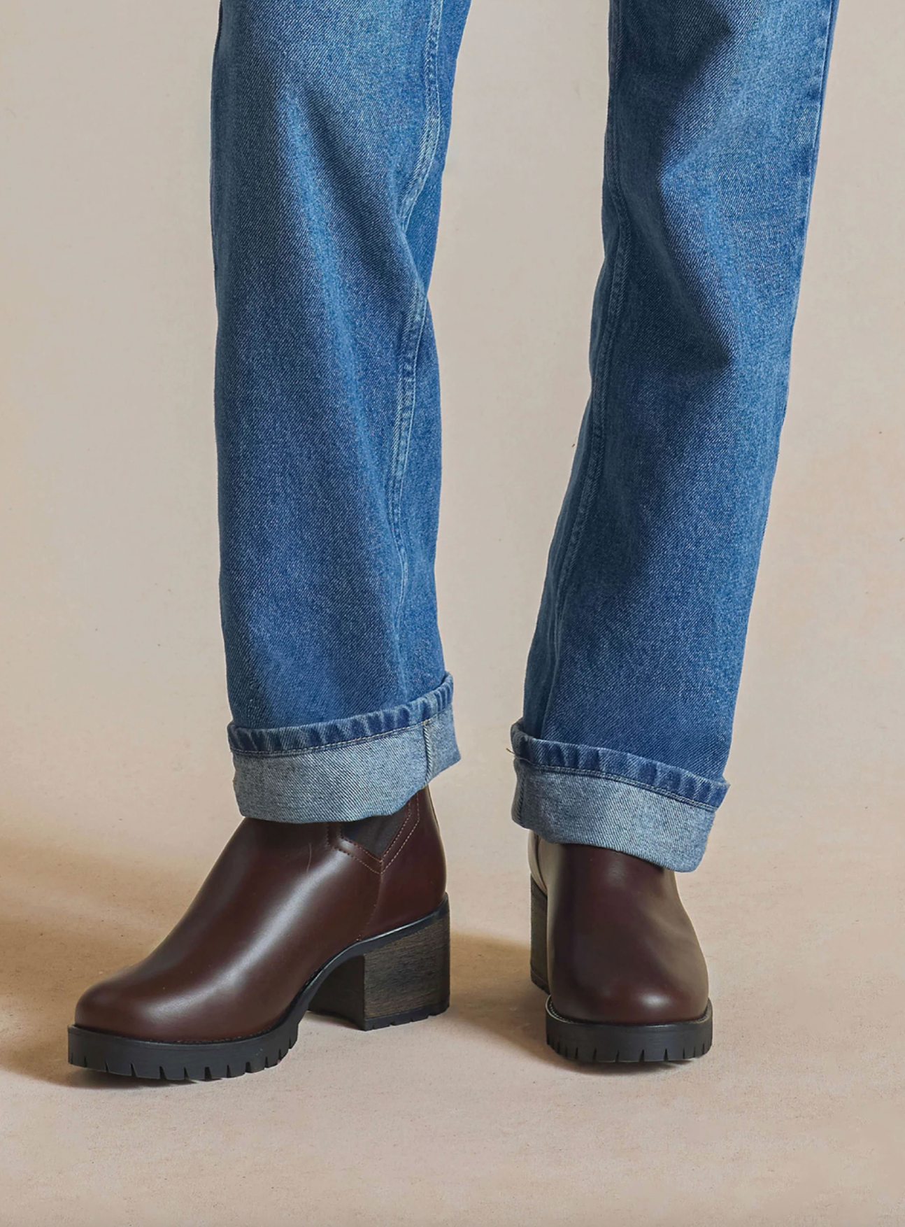 'Heeled Boudica' Mahogany Calf