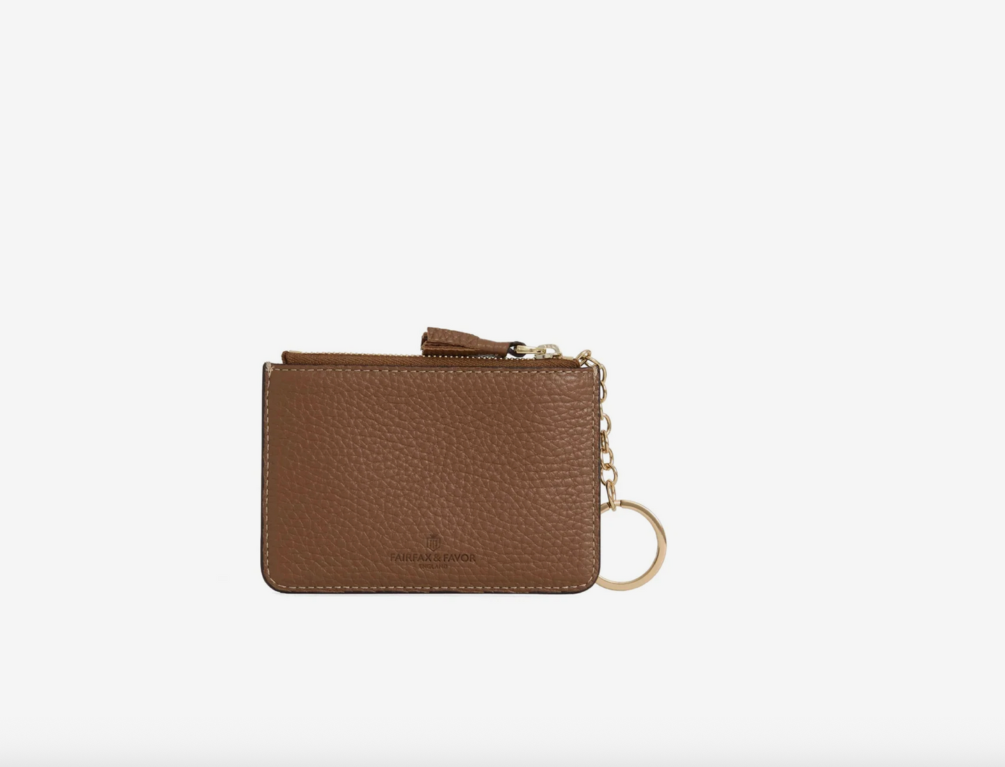 Purse Key Ring  - Tan Leather