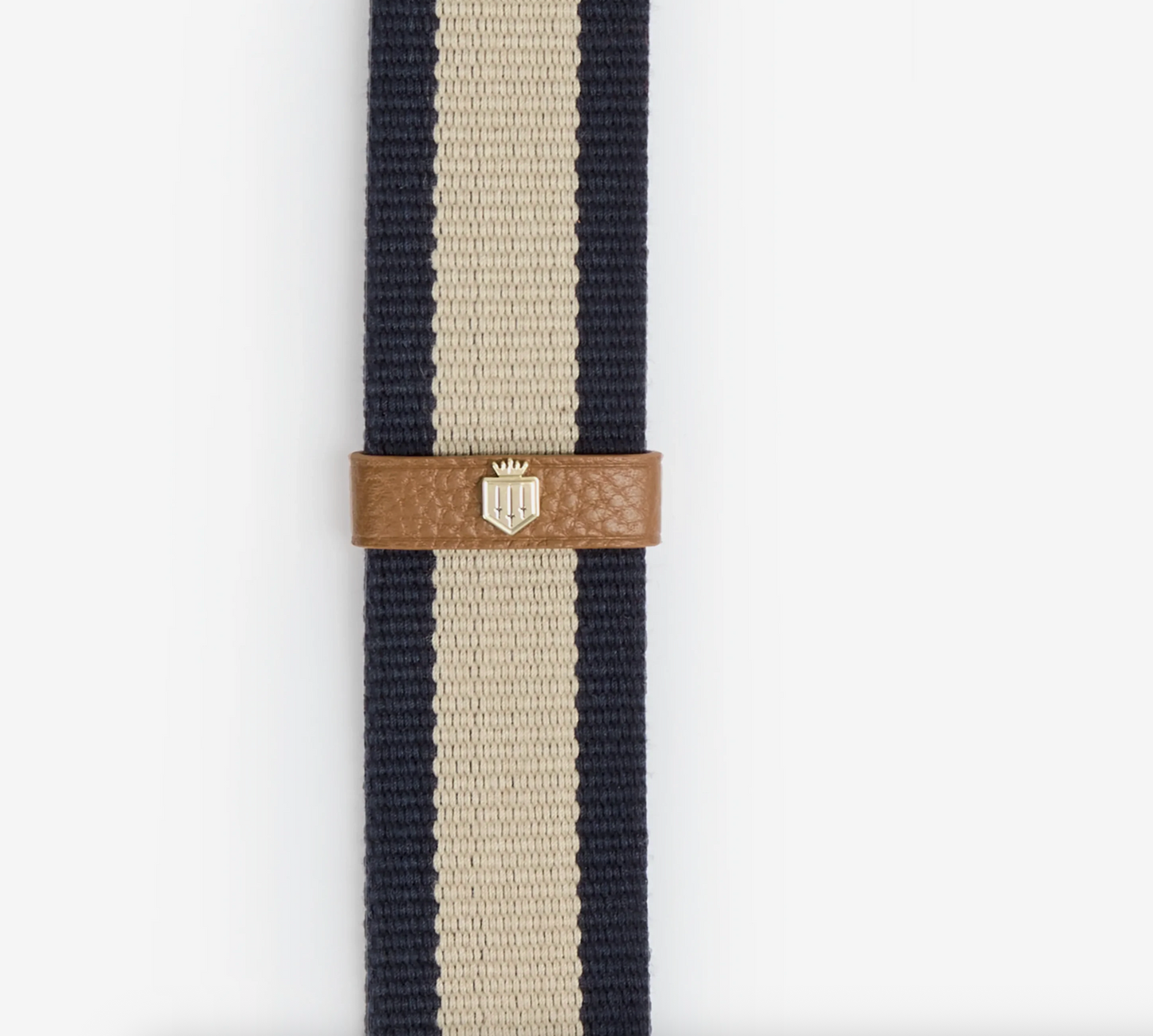 Signature Webbing Strap Navy & Cream