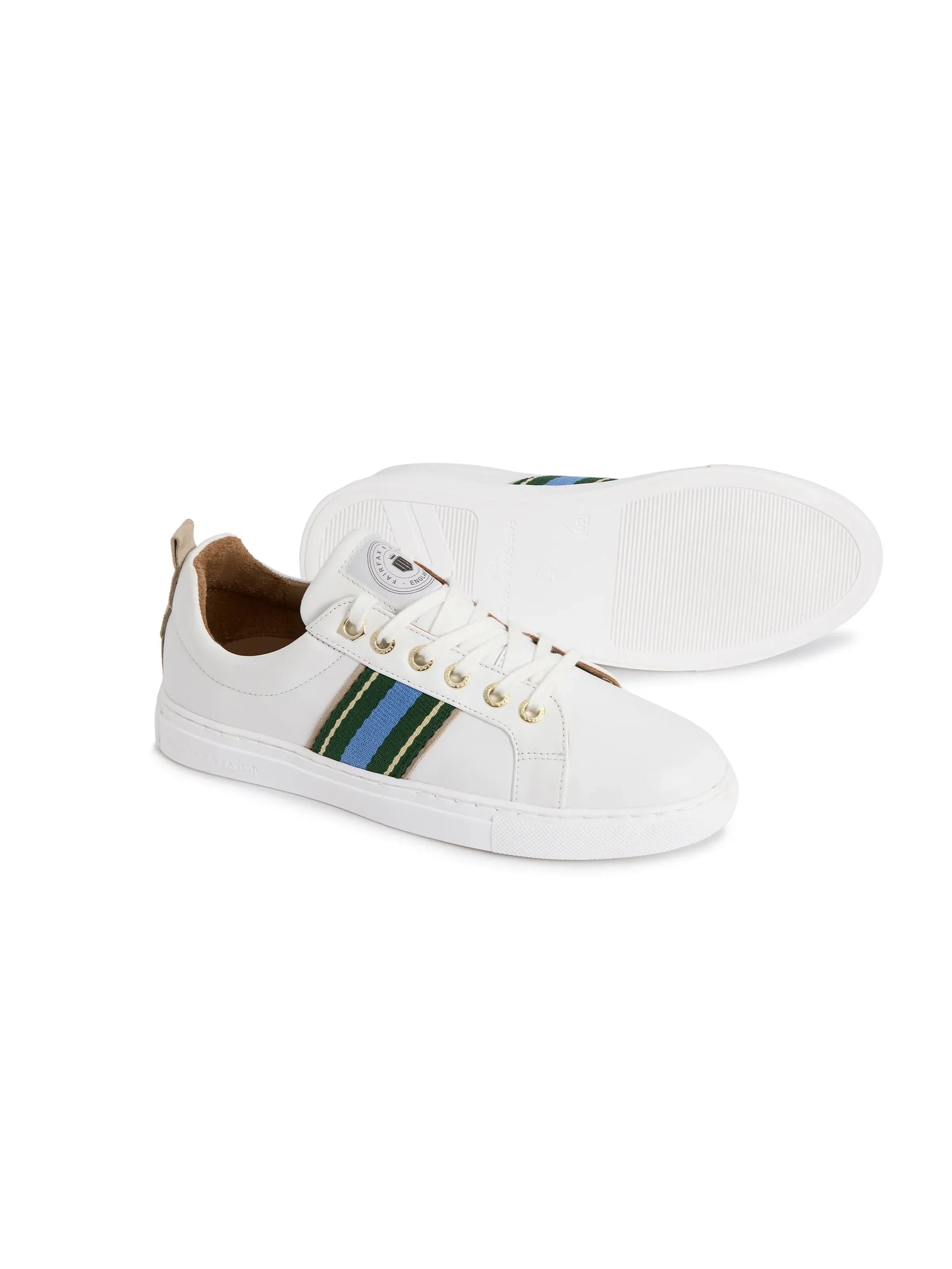 Boston White Trainer Clover & Sky Blue