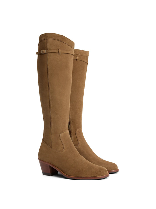 'Kimberley' Heeled Tan Suede