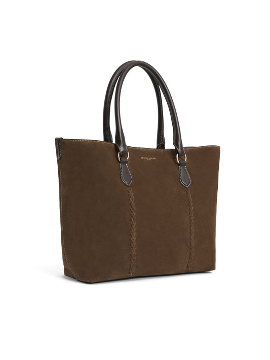 Seville Tote Dark Taupe Suede