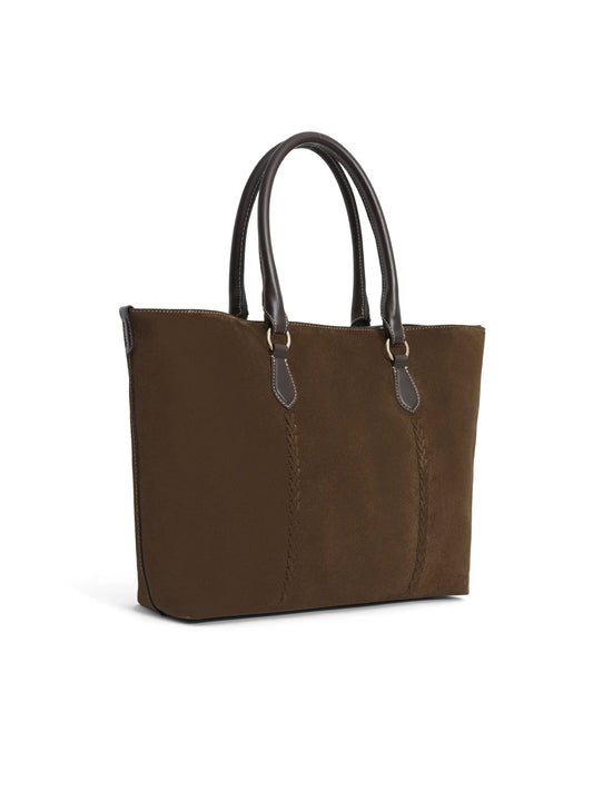 Seville Tote Dark Taupe Suede
