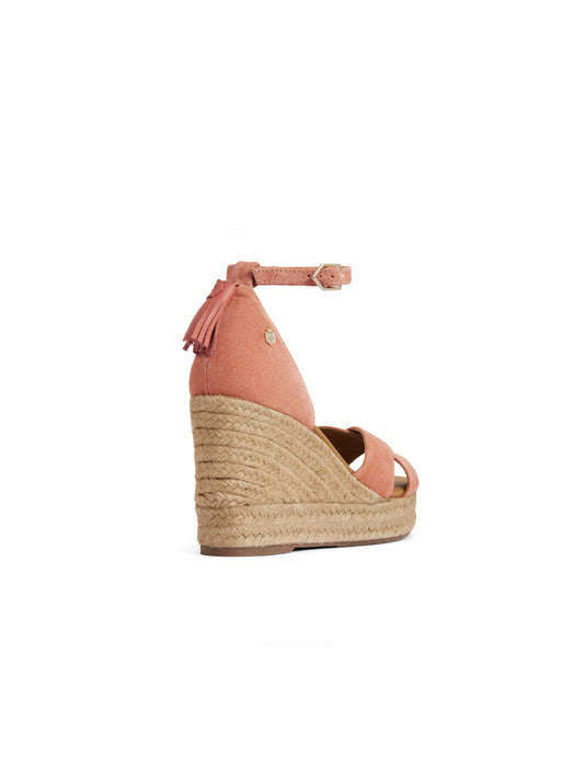 Valencia Wedge Melon Suede