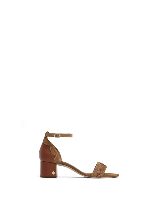 Ohio Tan Mid Heel Sandal