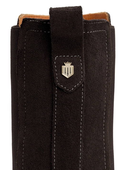 'Heeled Boudica' Chocolate Suede