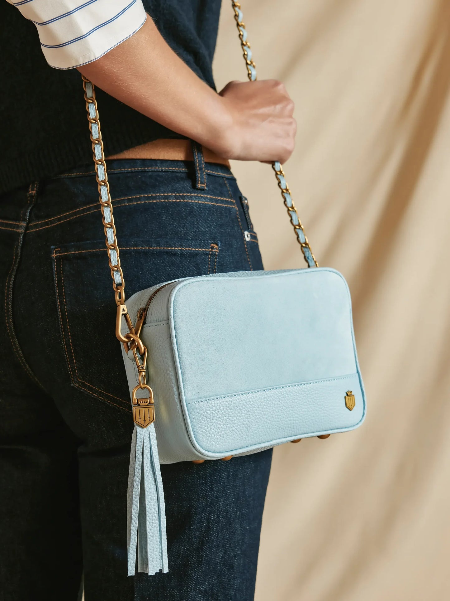 'Finsbury' Sky Blue Suede