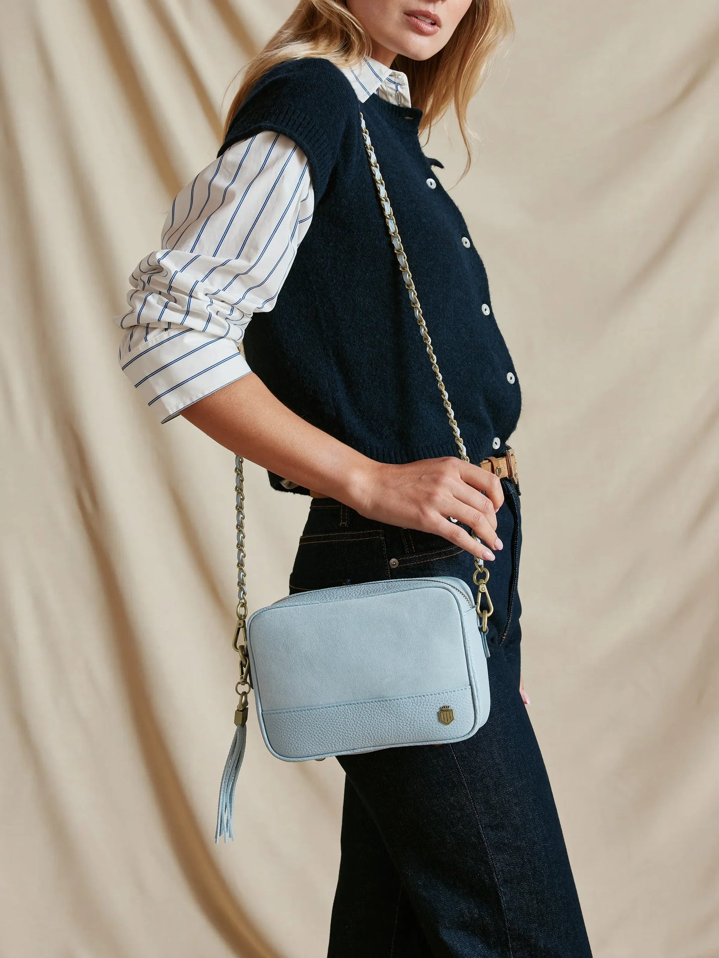 'Finsbury' Sky Blue Suede