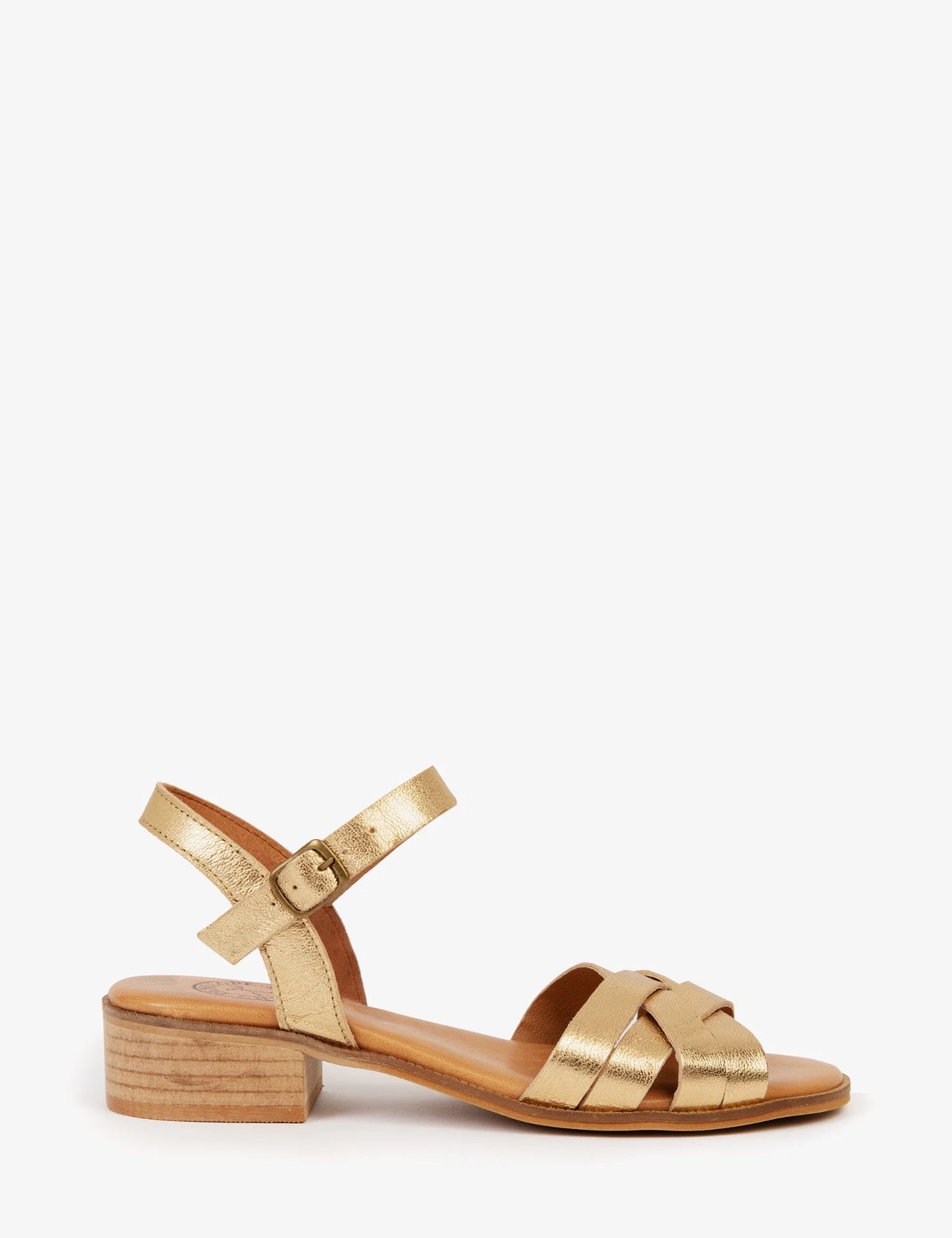 Shepherdess Gold Leather Sandal