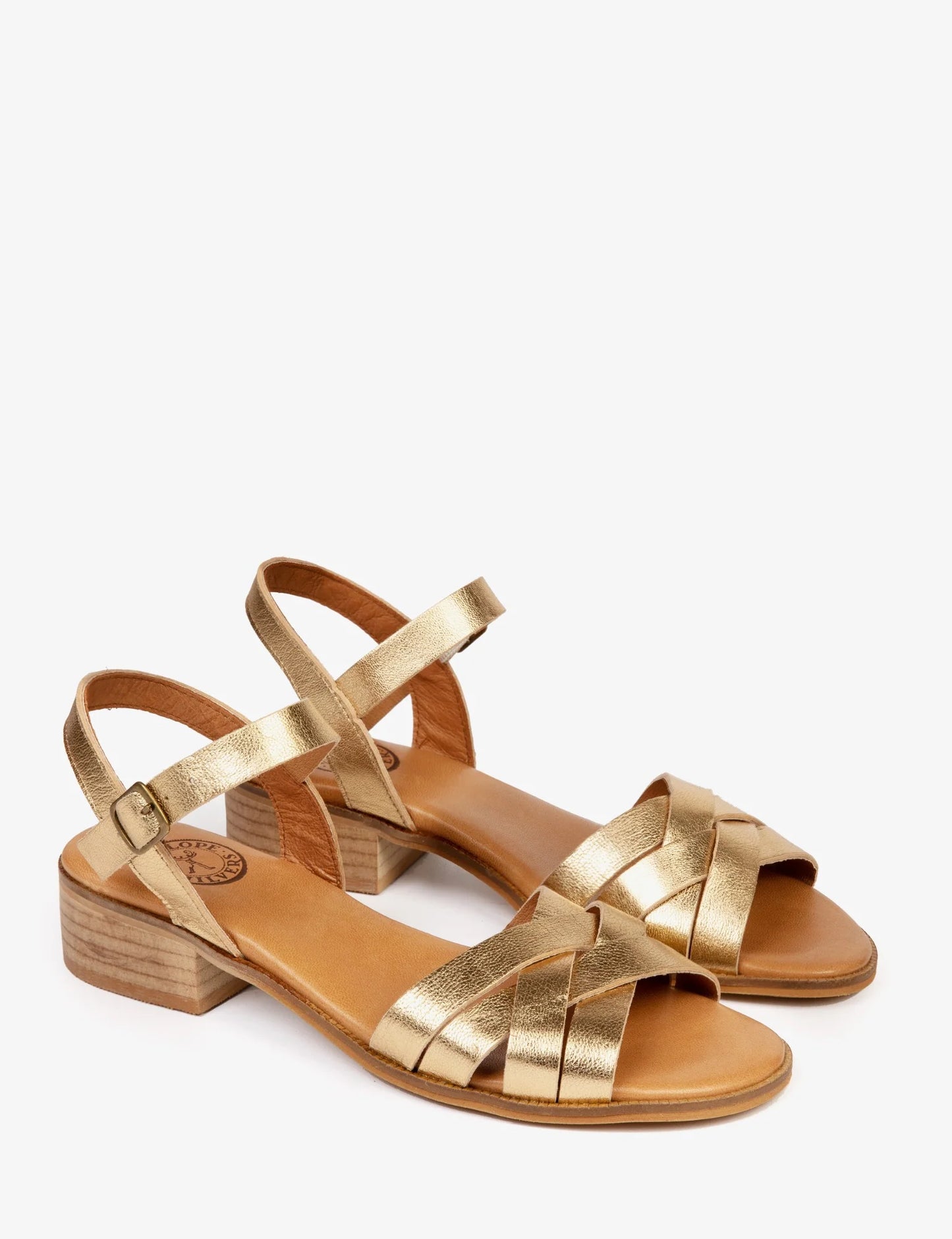 Shepherdess Gold Leather Sandal