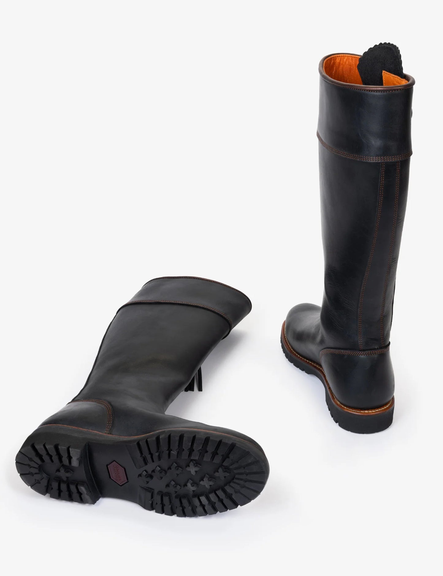 'Inclement' Tassel Standard Fitting Black Leather