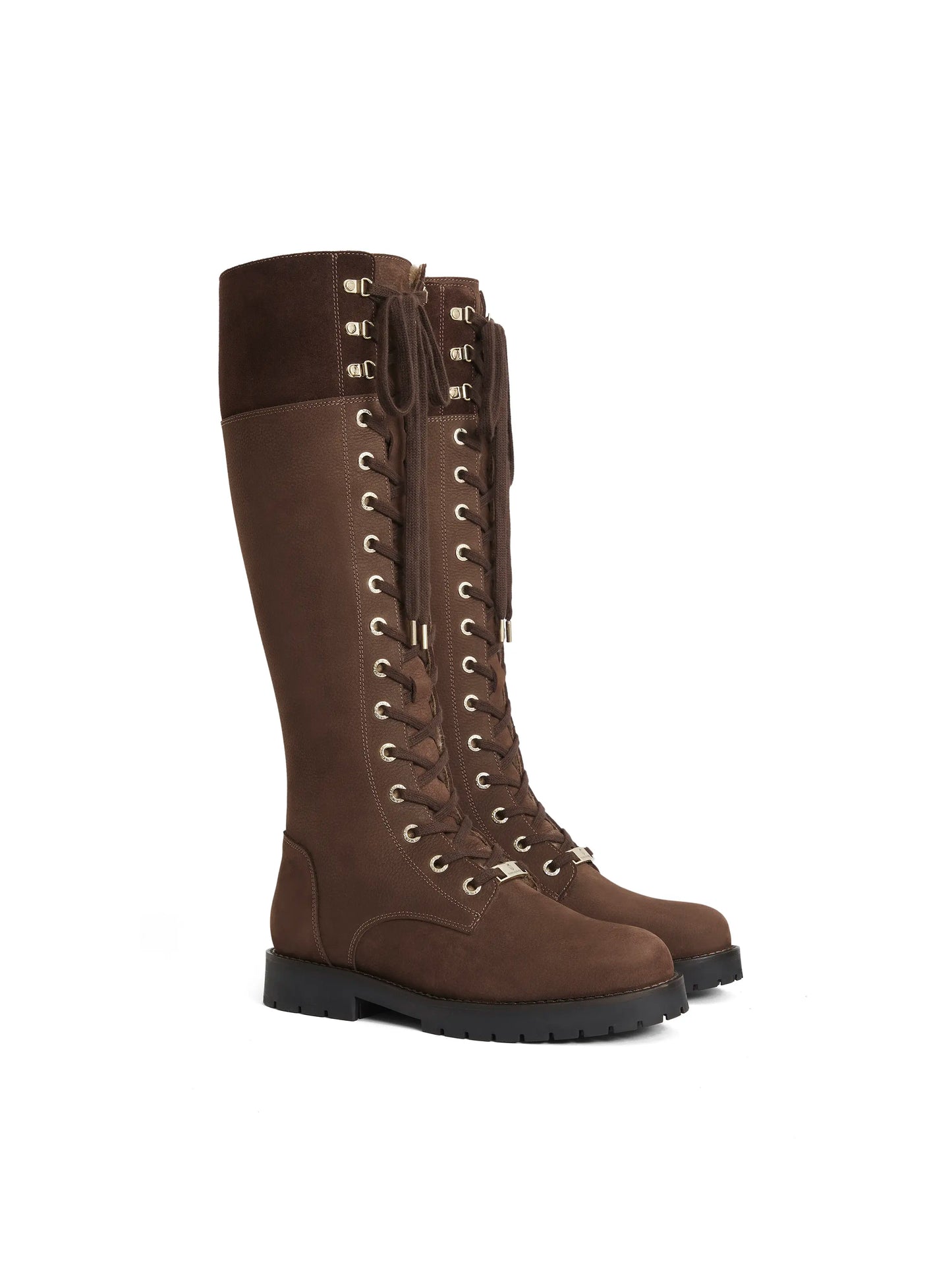 Anglesey Combat Knee High Chocolate Nubuck