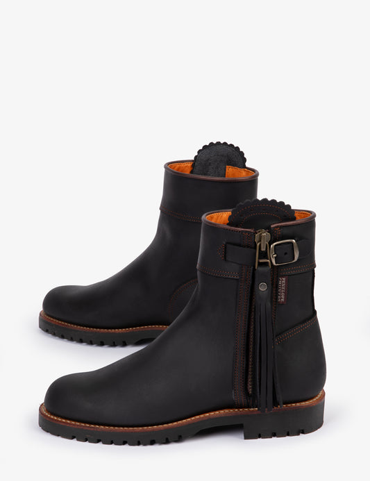 'Inclement Cropped Tassel' Black