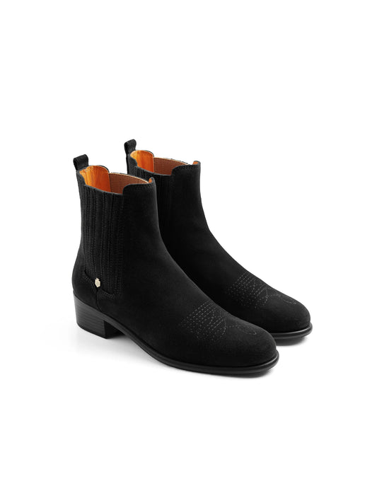 'Rockingham Chelsea Boot' Black Suede