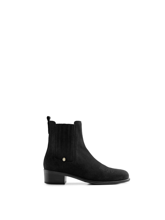 'Rockingham Chelsea Boot' Black Suede